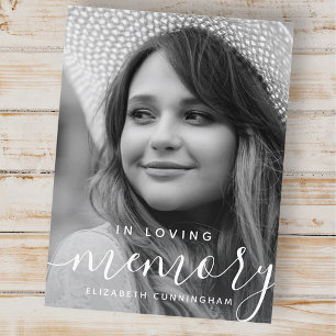Carte Postale In Love Memory Memorial Modern Elegant Photo