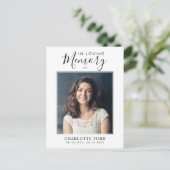 Carte Postale In Love Memory Photo Funeral Service Memorial (Debout devant)