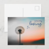 Carte postale "In loving memory" avec fleur de pis (Devant / Derrière)