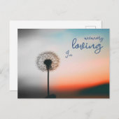 Carte postale "In loving memory" avec pissenlit  (Devant / Derrière)