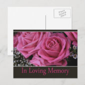 Carte Postale In Loving Memory/Celebration of Life Invitation (Devant / Derrière)