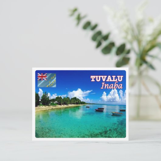 Carte Postale Inaba - Tuvalu - Vue mer - (Debout devant)