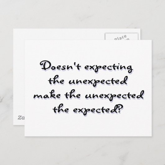 Carte Postale Inattendu ? (Devant / Derrière)