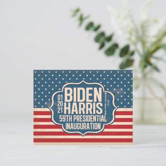 Carte Postale Inauguration commémorative de Biden Harris 59e (Debout devant)