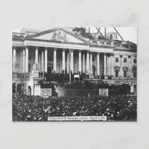 Carte Postale Inauguration d'Abraham Lincoln Le 4 mars 1861