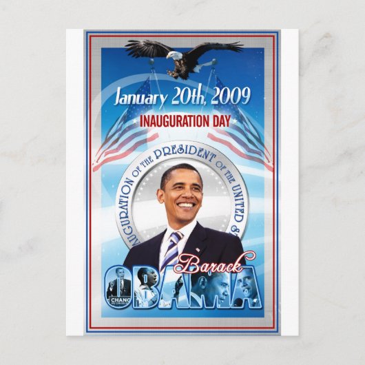 Carte Postale Inauguration de Barack Obama (Devant)
