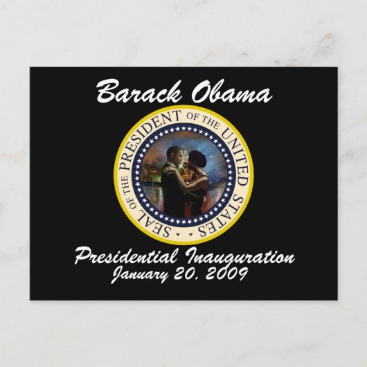Carte Postale Inauguration du président Obama (Devant)