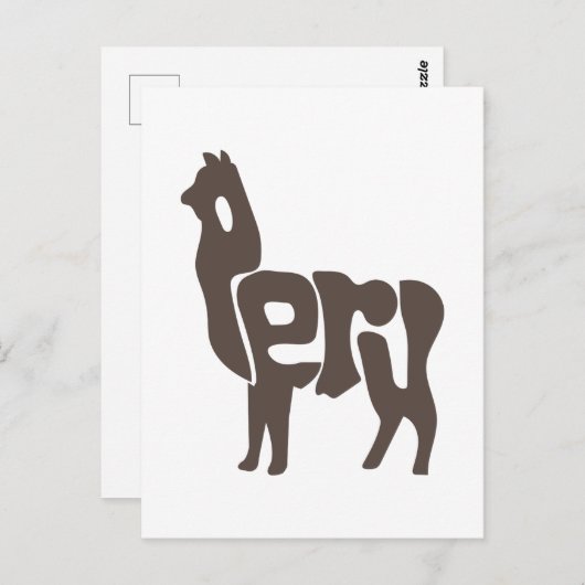 Carte Postale Inca Pérou Péruvien Alpaca Machu Picchu - Idée cad (Devant / Derrière)