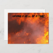 Carte postale incendie (Devant / Derrière)