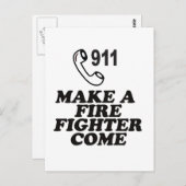 CARTE POSTALE INCENDIE 911 (Devant / Derrière)