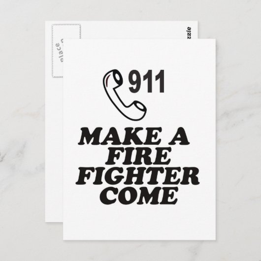 CARTE POSTALE INCENDIE 911 (Devant / Derrière)