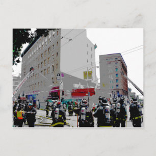 Carte Postale Incendie De San Francisco Sur La Scène