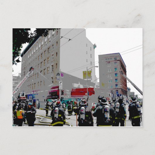 Carte Postale Incendie De San Francisco Sur La Scène (Devant)