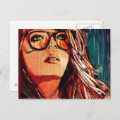 Carte Postale Incendie pluie (Devant / Derrière)