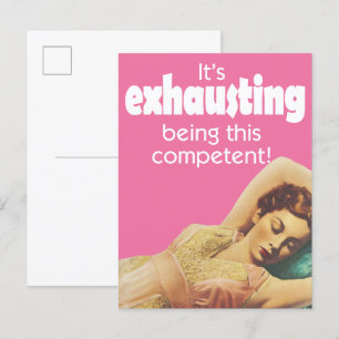 Carte postale inclinable femme vintage