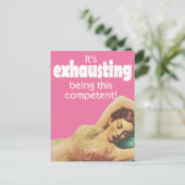 Carte postale inclinable femme vintage (Debout devant)