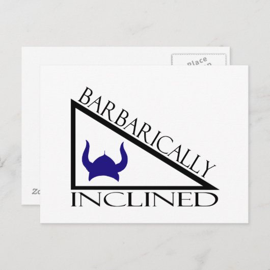 Carte Postale Inclination Barbare (Devant / Derrière)
