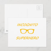 Carte Postale Incognito Superhero 01O (Devant / Derrière)
