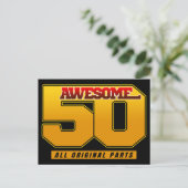 Carte Postale Incroyable 50 Ans Anniversaire De Naissance (Debout devant)