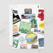 Carte Postale Incroyable Collage de Voyage (Devant / Derrière)