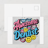 Carte Postale Incroyable dentiste merci, cadeau de sourire (Devant / Derrière)