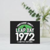 Carte Postale Incroyable Depuis 1972 Jour de l'année bissextile  (Debout devant)