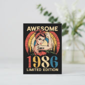 Carte Postale Incroyable depuis 1986 Rétro 40 ans Anniversaire F (Debout devant)