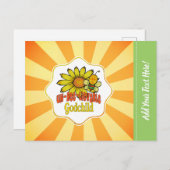 Carte Postale Incroyable filleul tournesols et abeilles (Devant / Derrière)