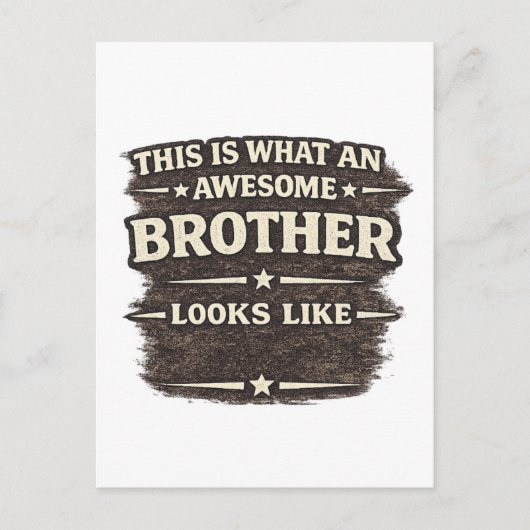 Carte Postale Incroyable Frère Ressemble à – Création de Citatio (Devant)