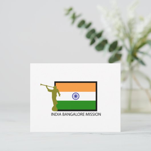CARTE POSTALE INDE BANGALORE MISSION LDS CTR (Debout devant)