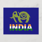 Carte Postale Inde, éléphant peint (Devant)