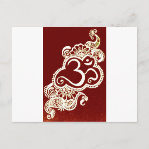Carte Postale Inde : henné rouge