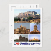 Carte Postale Inde - Jodhpur - I Love - (Devant / Derrière)