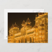 Carte Postale INDE, Karnataka, Mysore : Palais de Majaraja (b. 2 (Devant / Derrière)