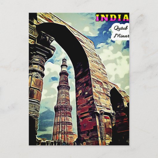 Carte postale (* Inde 🇮 🇳 Kutub Minar) (Devant)