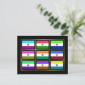 Carte postale Inde Multihue Flags (Debout devant)