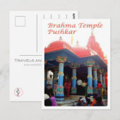 Carte Postale Inde - Pushkar - Brahma Temple - (Devant / Derrière)