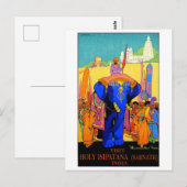 Carte Postale Inde, saint Isipatana, éléphant bleu, vintage (Devant / Derrière)