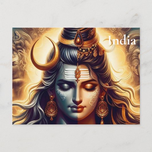 Carte Postale Inde Tourisme Voyage Ajout Vintage (Devant)