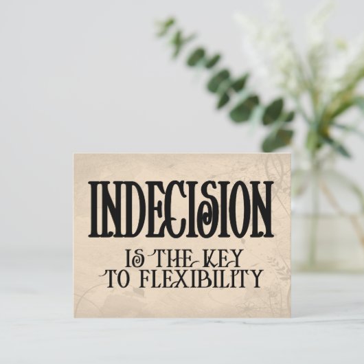 Carte Postale Indécision (Debout devant)