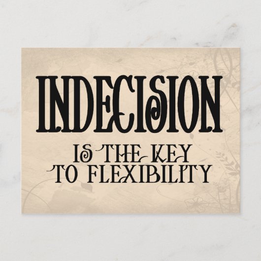 Carte Postale Indécision (Devant)