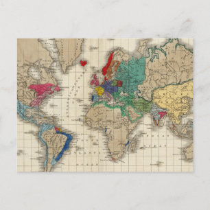 Carte Postale Indépendance des États-Unis 1783 AD
