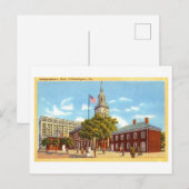 Carte Postale Indépendance Hall à Philadelphie, Penn, Vintage (Devant / Derrière)