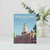 Carte Postale Independence Hall USA (Debout devant)