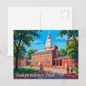 Carte Postale Independence Hall USA (Devant / Derrière)