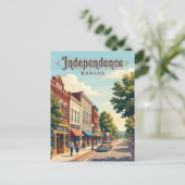 Carte Postale Independence, Kansas (Debout devant)
