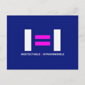 Carte Postale Indetectable es igual a Intransmisible VIH (Devant)
