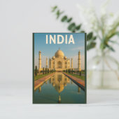 Carte Postale India – The Majestic Taj Mahal (Debout devant)