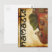 Carte postale Indian God ganesha namaste design (Devant / Derrière)