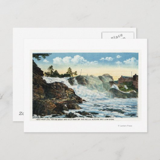 Carte Postale Indian Head et Old Man of the Falls View (Devant / Derrière)